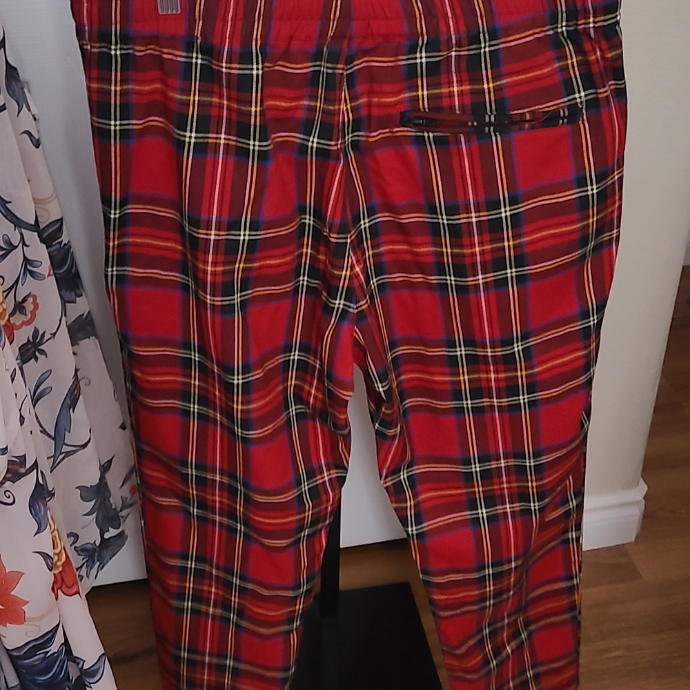 Forever 21 Red Plaid Joggers